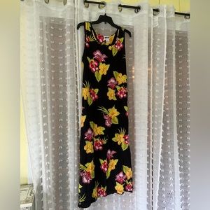 Black floral maxi dress
